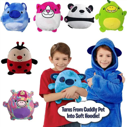 Kids Pets Blanket Hoodie Soft Plush for Ages 4+ Years