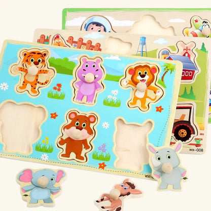 Montessori Toys Puzzle Board in legno Età 1, 2, 3 anni