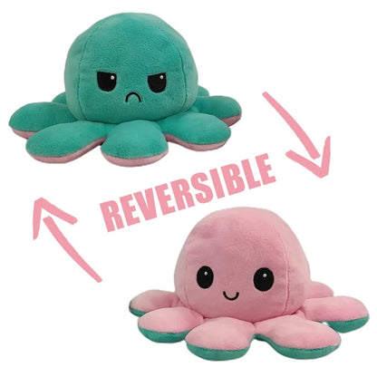 Octopus Plush  Reversible Toy for Ages 1, 2, 3, 4, Years