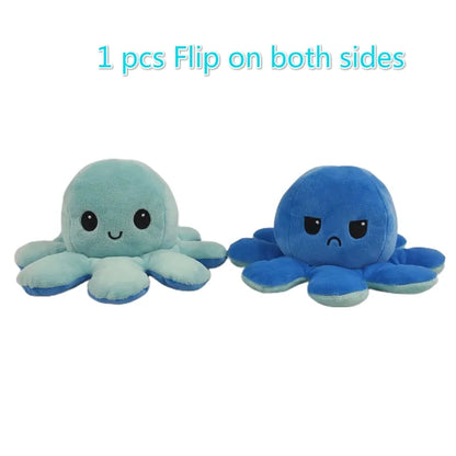 Octopus Plush  Reversible Toy for Ages 1, 2, 3, 4, Years