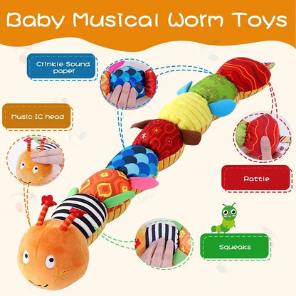 Musical Caterpillar Plush Toy for Ages 0. 6, 12 Mnths Years