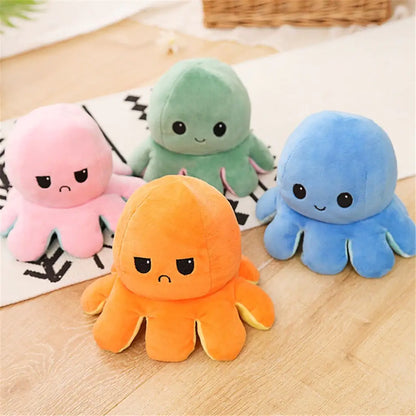 Octopus Plush  Reversible Toy for Ages 1, 2, 3, 4, Years