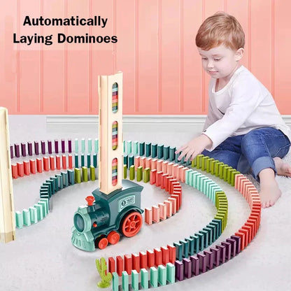 Kids Electric Domino Train Car Set for Ages 3+ Years