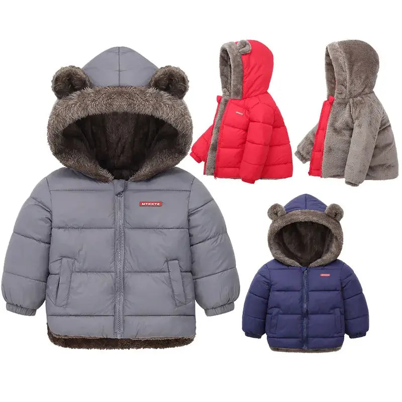 Children's  Reversible Thick Fleece Coat for Ages 1, 2, 3, 4 Years