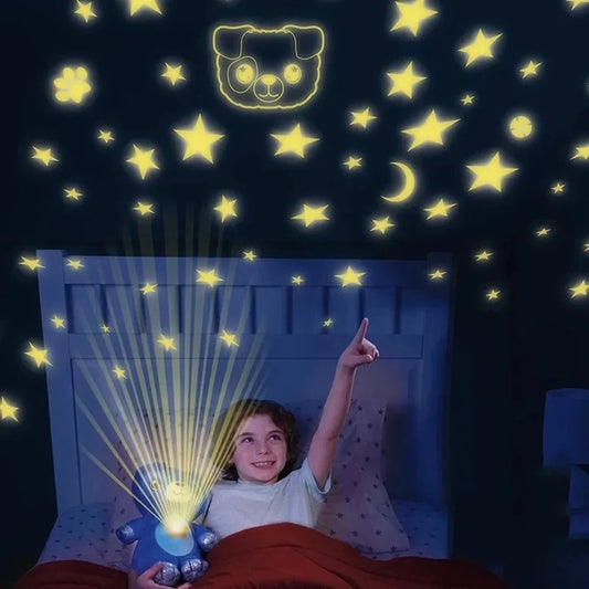 Plush Toy Galaxy Projector Night Light for Ages 2, 3, 4 Years