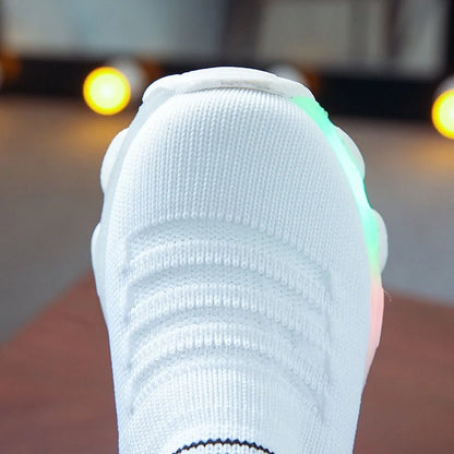 LED Luminous Mesh Sneakers for Kids for Ages 12 Months - 4 Years