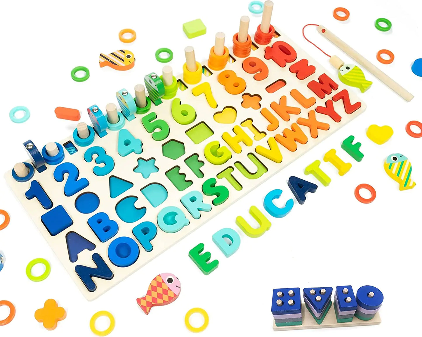 Montessori ABC Wooden Learning Puzzle for Ages 1, 2, 3, 4 Years