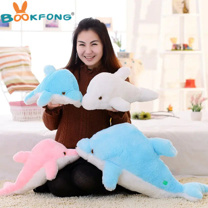 Colorful Dolphin Plush Doll Toy for Ages 2, 3, 4 Years