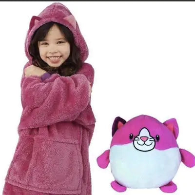 Kids Pets Blanket Hoodie Soft Plush for Ages 4+ Years