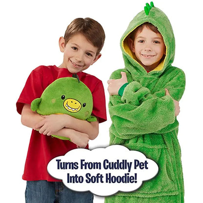 Kids Pets Blanket Hoodie Soft Plush for Ages 4+ Years