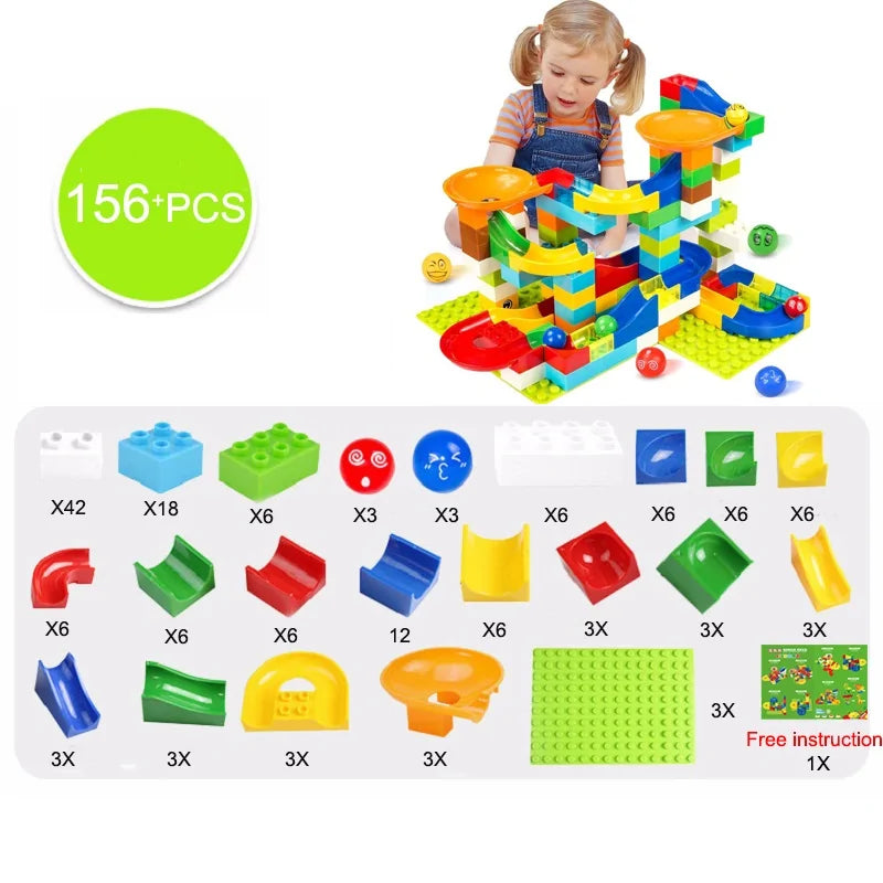 Duploed Blocks Funnel Slide Bricks 156 Pieces for Ages 3 - 4 Years