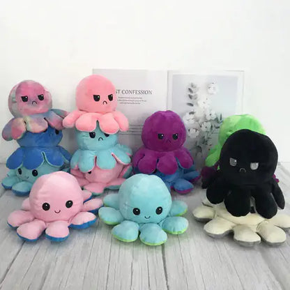 Octopus Plush  Reversible Toy for Ages 1, 2, 3, 4, Years