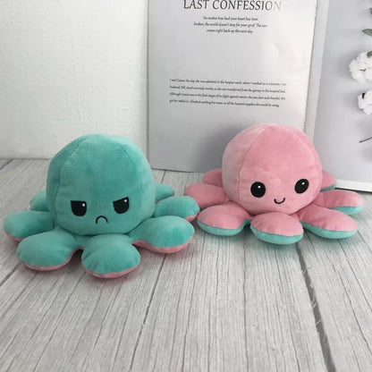 Octopus Plush  Reversible Toy for Ages 1, 2, 3, 4, Years