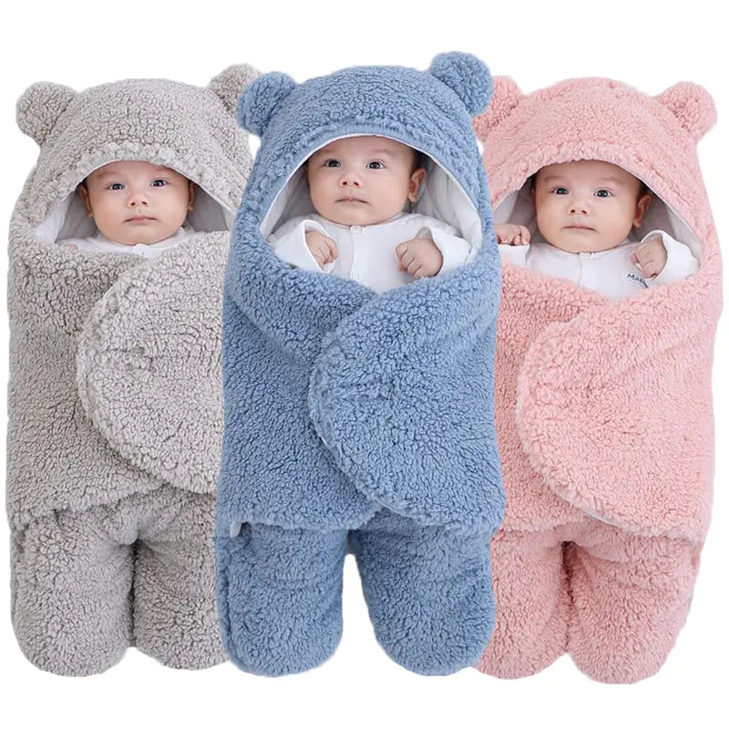 Soft Newborn Baby Wrap Blankets for Ages 0 - 9 Mnths