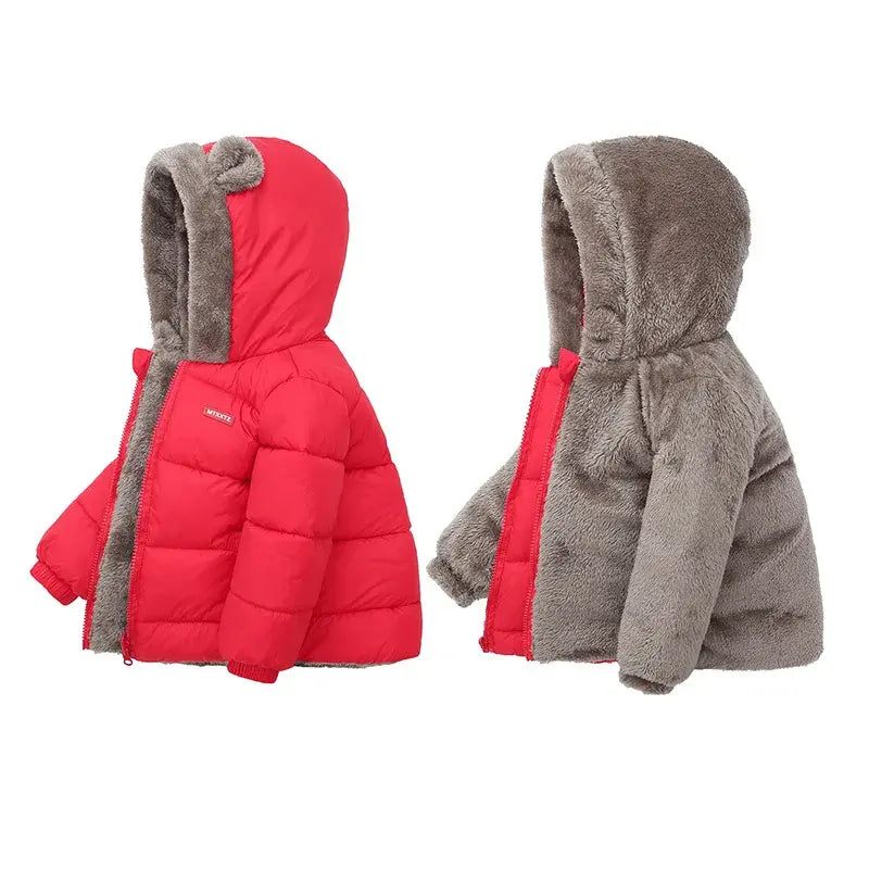 Children's  Reversible Thick Fleece Coat for Ages 1, 2, 3, 4 Years