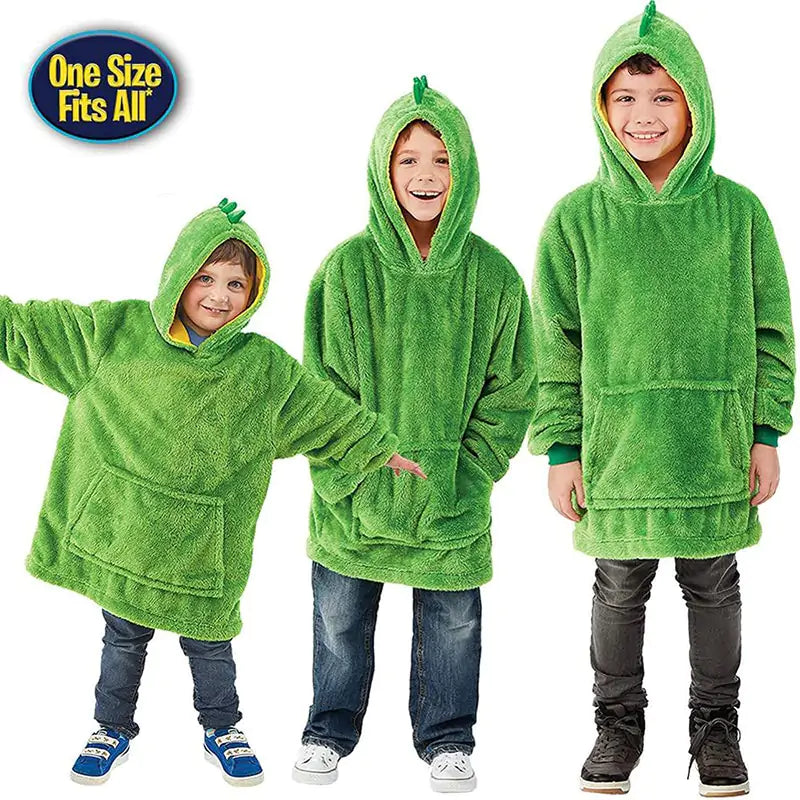 Kids Pets Blanket Hoodie Soft Plush for Ages 4+ Years