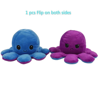 Octopus Plush  Reversible Toy for Ages 1, 2, 3, 4, Years