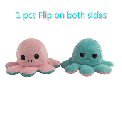 Octopus Plush  Reversible Toy for Ages 1, 2, 3, 4, Years